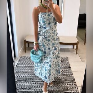 Tropical print dress